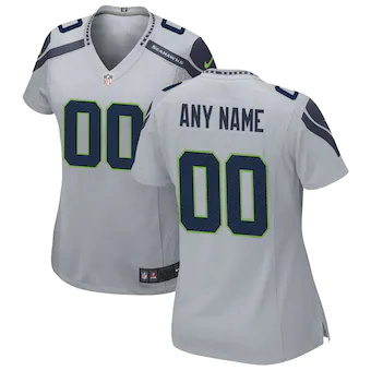womens nike gray seattle seahawks alternate custom game jer